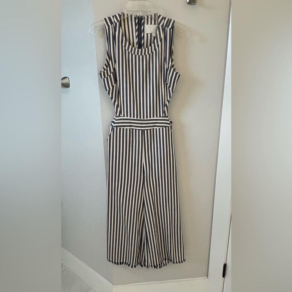 J.O.A. Navy and Cream Striped Jumper